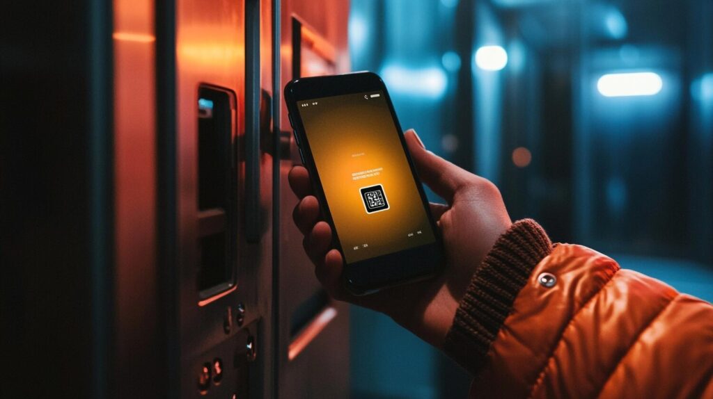 Person holding phone with screen showing app app it 1086760 391362